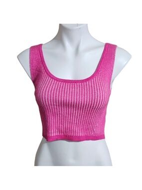 NWT Wild Fable Hot Pink Ribbed Crop Tank